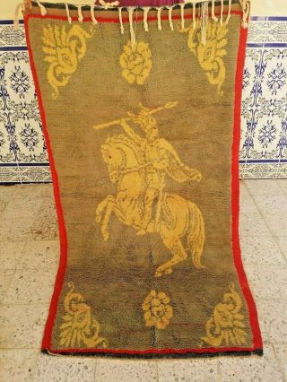 Vintage Moroccan Rug Old Handmade Azilal Rug Berber Carpet Kilim 6 