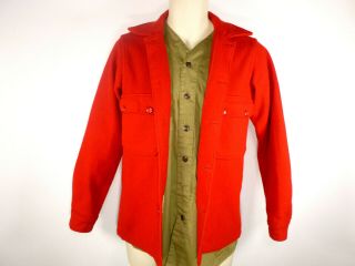 Vintage Official Boy Scouts Of America 552 Wool Button Jacket Red Boys Size 20
