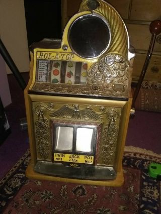 Antique Repop Watling Rol A Top Slot Machine Coin Operated Parts Or Restoration