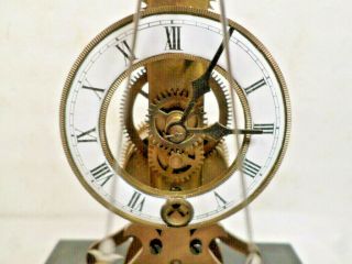 Antique Style Brass Scissors Clock With Brass/Glass Dome - Clock 2