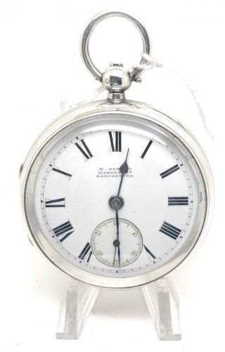 A Lovely Vintage Silver Open Faced H Sanuel 1895 Pocket Watch