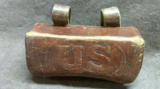 Antique Ww1 Leather Cartridge Case Marked Us 1903 Rock Island Arsenal For Belt