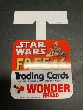 1977 Star Wars Wonder Bread Store Shelf Display Card Topps Plastic