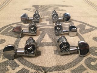 Vintage Grover Star Back Pat Pend Usa Guitar Tuners - Tuning Pegs Chrome (c) 1960 