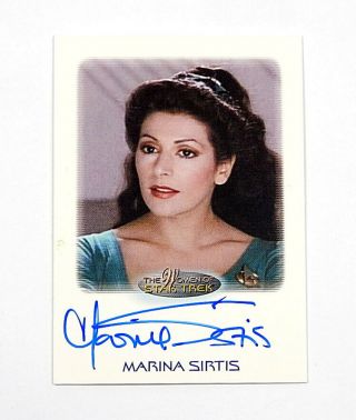 2009 Rittenhouse The Women Of Star Trek Marina Sirtis Counselor Troi Autograph