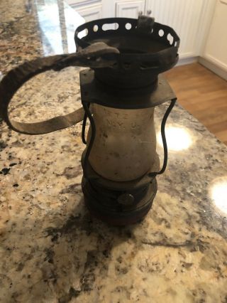 Antique Dietz Sport C1914 Ice Skaters Lantern With Scout Globe,  Boy Scout