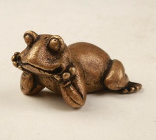 Unique China Bronze Statue Frog Model Home Decoration Gift Old Collec