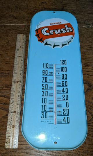 Vintage Orange Crush Thermometer Model 1110