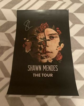 Shawn Mendes Autographed Signed Tour Poster,  2019