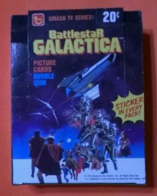 1978 Vintage Topps Battlestar Galactica Empty Display Box