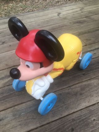 VTG Walt Disney Mickey Mouse Plastic Ride On Toy 2