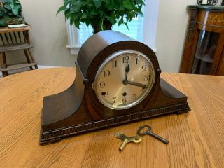 Restored Antique Pre Wwi 1928 Chiming German " Foreign " Westminster Mantel Clock