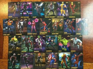 Marvel Contest Of Champions Cards Uncommon & Common Set All 50 Cards