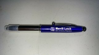 3 In 1 Pen,  Stylus And Light Bank Of America Merrill Lynch,  Bull Logo
