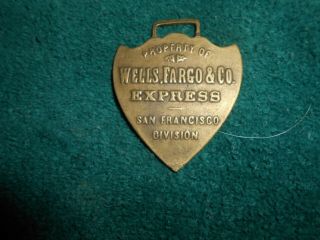 Wells Fargo Brass Property Tag