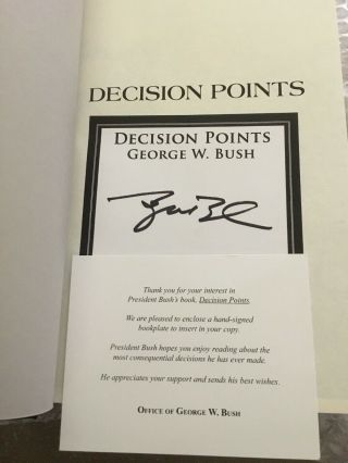 George W.  Bush Signed Book “decision Points” President