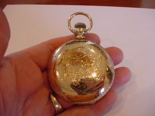 1895 ELGIN 18s HUNTING CASE 14k GOLD FILLED Nr PERFECT DIAL 2