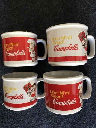 Campbell ' s Soup Souper Collectible Mugs Set of 4 Mmm’mmm Good Vintage GUC 2