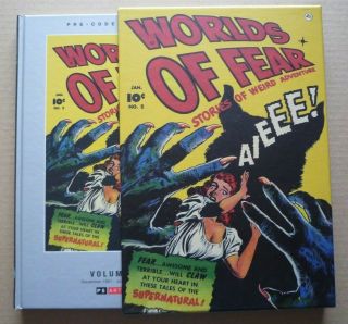 Ps Artbooks Worlds Of Fear Vol 1 Hc In Slipcase - Nm Pre - Code Horror - Fawcett