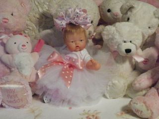 Vintage Thumbelina Baby Doll By Ideal 14 " 1960 Restored Knob