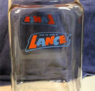 VINTAGE ADVERTISING LANCE GLASS CRACKER JAR STORE COUNTER DISPLAY 2