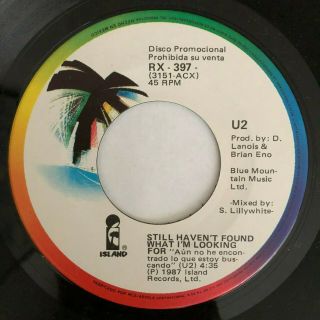 U2 - Still Havent Found What Im Looking For - Rare Mexico 45 Promo
