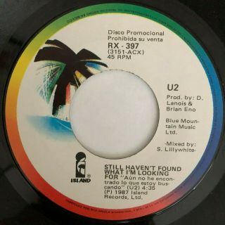 U2 - Still Havent Found What Im Looking For - RARE MEXICO 45 PROMO 2