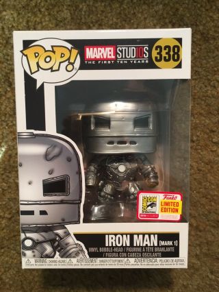 Iron Man Mark 1 Sdcc 2018 Very Rare In Building Sticker Funko Pop