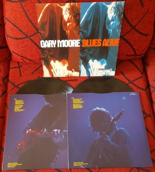 Gary Moore Blues Alive Scarce 1993 Uk 2 - Lp Set W/ Poster & Insert Read
