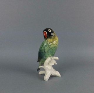 Vintage Porcelain Dresden Figurine Of A Parrot By Karl Ens
