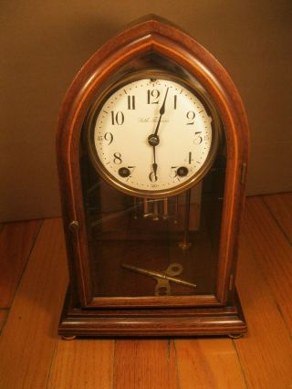 Rare Vintage Antique Seth Thomas Crystal Regulator Tyrone Model Mantel Clock