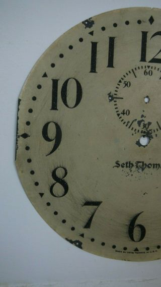 antique Seth Thomas no.  2 weight wall regulator clock dial face 2