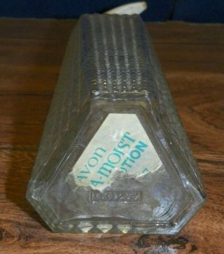 Vintage Avon Vita Moist Body Lotion Pump Bottle Pressed Glass 10 