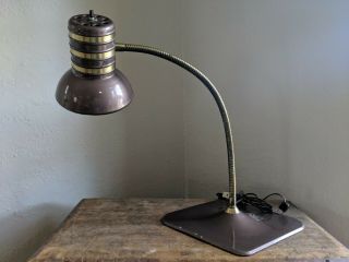 Vintage Mid Century Modern Industrial Gooseneck Flex Dazor Desk Lamp 1058