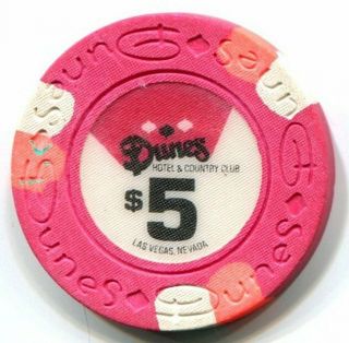 $5 Dunes Hotel And Country Club Las Vegas Casino Poker Chip