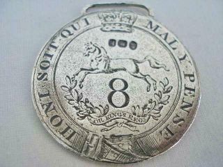 Rare 1801 English 8th Kings Regiment Military Medal For Merit & Faithful Service