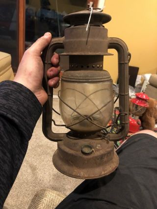 Vintage Antique Dietz Little Wizard Kerosene Oil Lantern Ny Usa