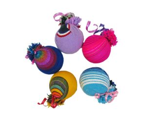 Mexican Serape - Cambaya Ornament 5 Pack Assorted Christmas Decorations