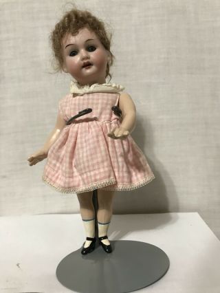 Antique German A&m German Bisque Porcelain Doll 12/0