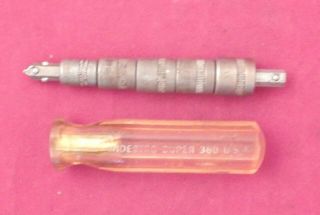 Vintage Indestro No.  360 1/4 " Hex - Drive Spinner Socket Set W/5 Sockets Usa