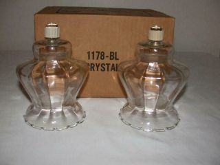 2 Clear Glass Country Shade Peg Votive Sconce Candle Cups W/grommets Home Interi