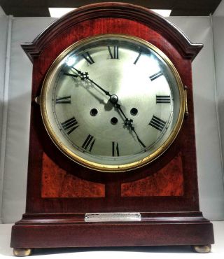 Antique Gustav Becker Westminster Chimes Mahogany Bracket Mantel Clock Serviced