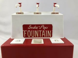 Vintage Soda Shoppe Fountain Root Beer,  Coca Cola Syrup Dispenser Pumps 2