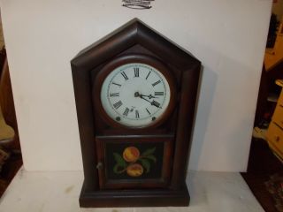 Ansonia Brass & Copper Co.  8 Day T&s Doric Shelf Clock Circa 1880