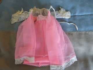Vintage Barbie Francie Nightgown And Robe W Tag Mattel