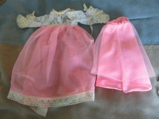 Vintage Barbie Francie Nightgown and Robe W Tag Mattel 3