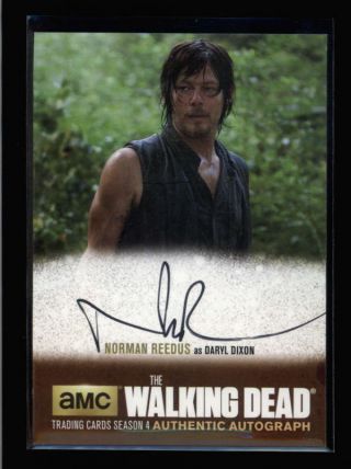 Norman Reedus As Daryl Dixon The Walking Dead Season 4 Autograph Auto Wu2592