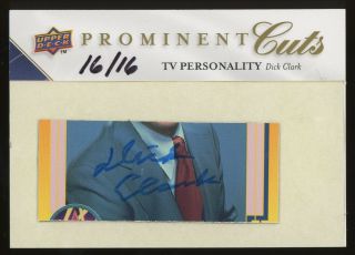 2009 Upper Deck Prominent Cuts Tv Personality Dick Clark Signed Auto 16/16
