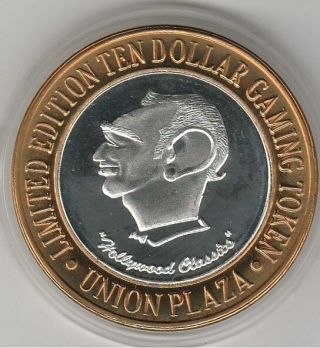 19995 Plaza Hollywood Classics Clark Gable Lm.  999 Fine Silver $10 Casino Token