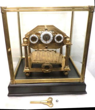 Antigue Style Comitti William Congreve Rolling Ball Clock With Dome